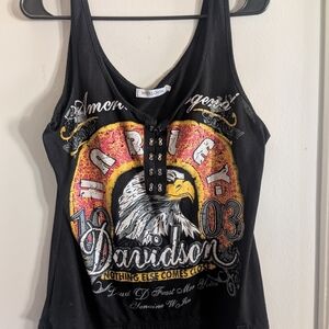 MISSLOOK Black Graphic Tank Top